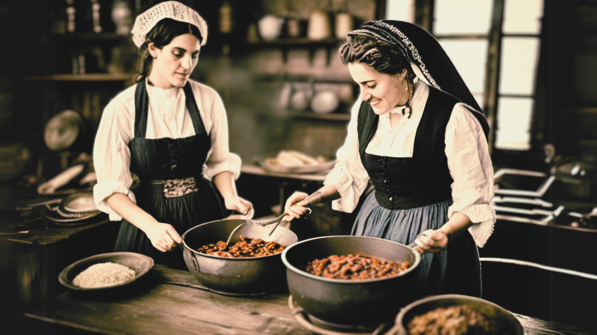 Ladies cooking Ropa Vieja